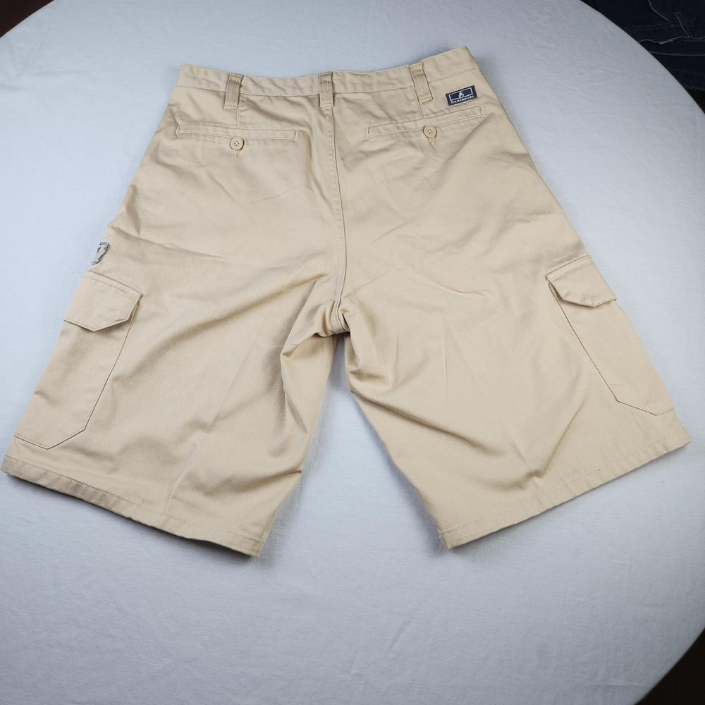 Southpole Mens Cream Tan Cargo Khaki Shorts Jorts Vintage Y2K Baggy Skater 36